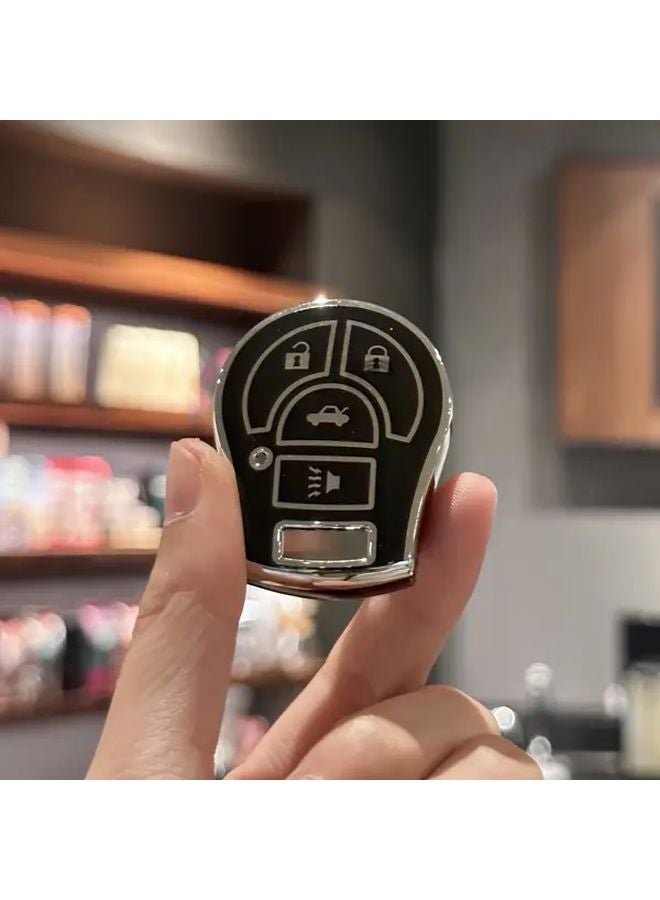 غطاء المفتاح الأسود لسيارات نيسان فيرسا، روغ، سنترا، تيتان، أرمادا، كيوب، فرونتير، إن في، إنفينيتي إف إكس 35، إف إكس 45 - Image 3